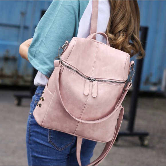 🇺🇸SALE🇺🇸 WILLOW Vegan Leather Blush Backpack! - Picture 2 of 6